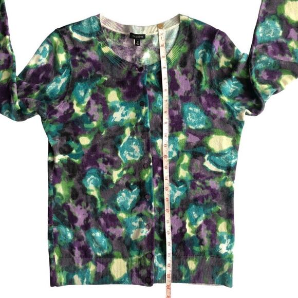 Talbots Soft Angora Blend Button Front Cardigan, size M, Purple, Green, Blue - Picture 8 of 8